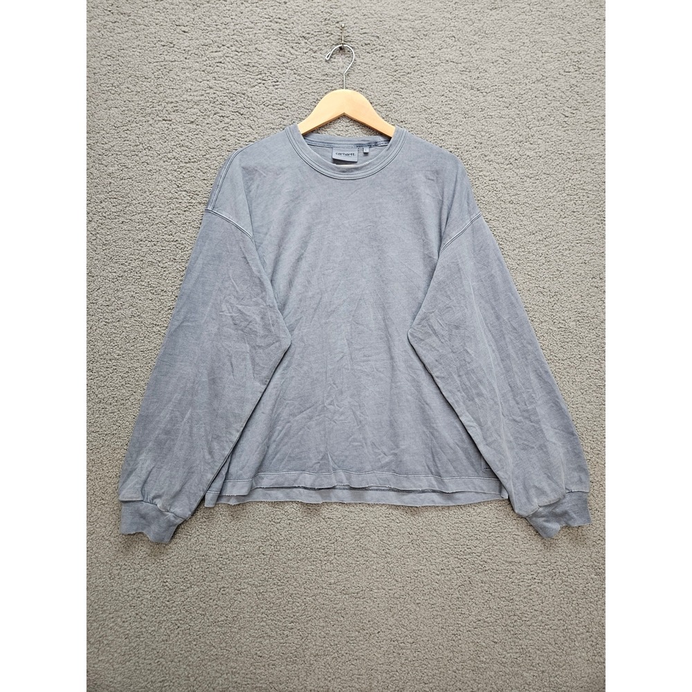 Carhartt WIP Torion T Shirt Long Sleeve L Blue Faded Workwear Streetwear